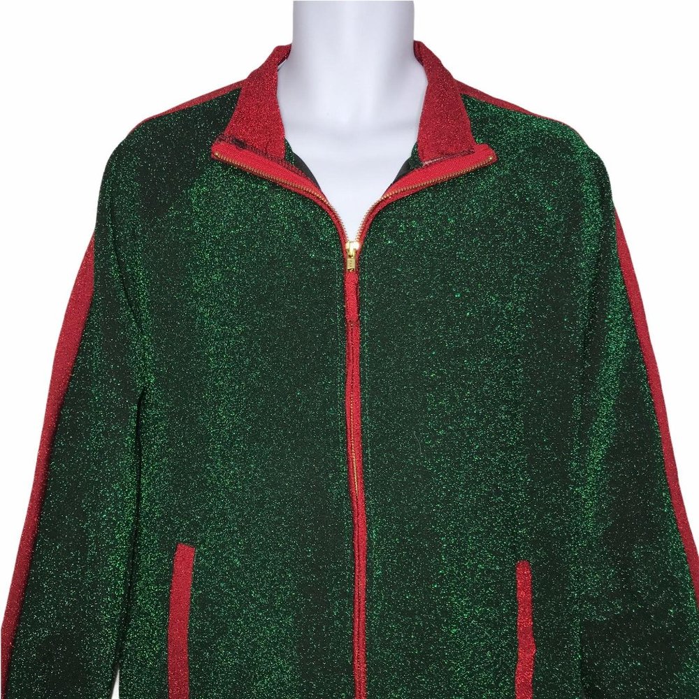 NWT 33 Degrees Metallic Jacket Blazer Mens L Christmas Holiday Party Glitter - Picture 2 of 7